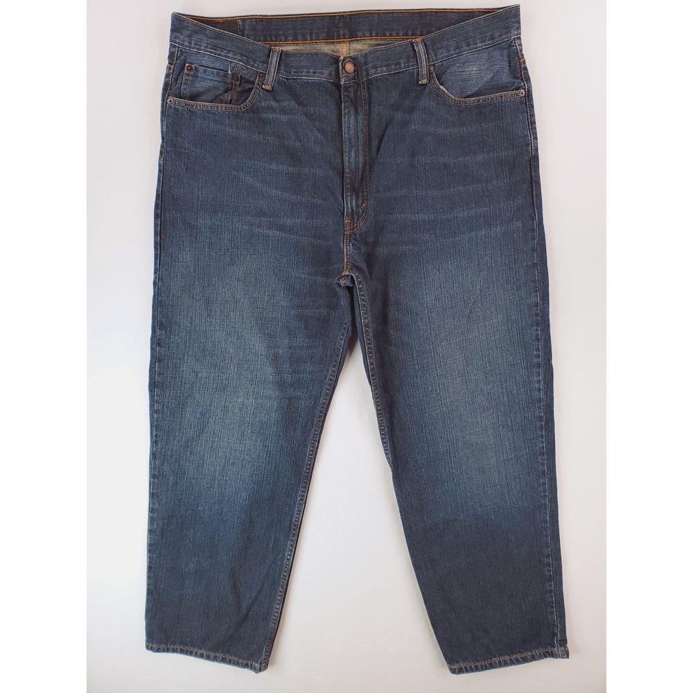 Levis 550 Jeans Mens 44x30 Blue Relaxed Tapered Heavy Denim Baggy Work Pants